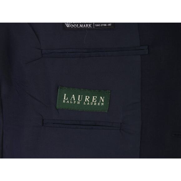 Lauren Ralph Lauren Mens Navy Blue Gold Button Wool Blazer Jacket 44L - Picture 7 of 8
